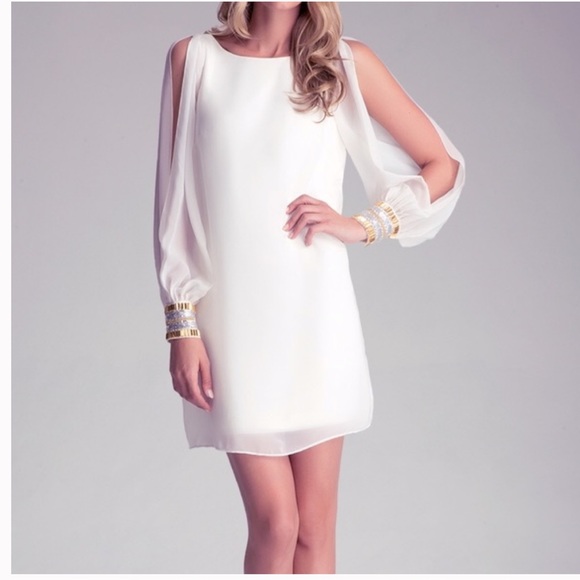 bebe Dresses & Skirts - BEBE Open Back White Short Dress.